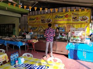 Restaurant interior at Pho Jan vegetarian in Phetchabun