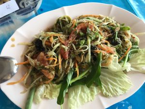 Somtam at Pho Jan vegetarian in Phetchabun