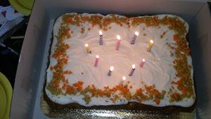 My BD cake #Veganuary at One Veg World in West Covina