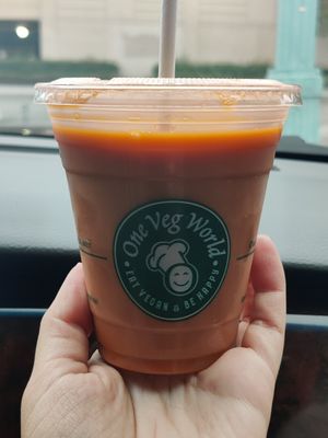 Thai tea at One Veg World in West Covina