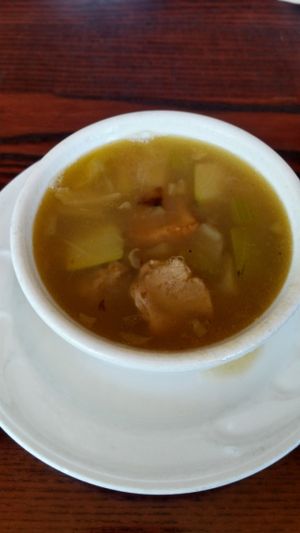 Delicious vegetable soup (does not have an official name) at One Veg World in West Covina