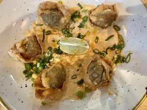 Crispy dumplings    at Fresh on Eglinton in Toronto