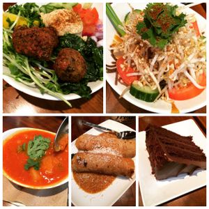 My second visit to Fresh -- loved the soup and the falafel in the Jerusalem bowl. OH, and of course, the cake ;) at Fresh on Eglinton in Toronto