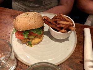 Beyond cheeseburger at Fresh on Eglinton in Toronto