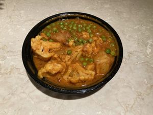Aloo Gobi Matar takeout   at OM in New York City