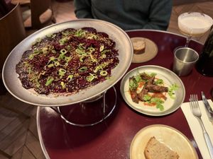 Beetroot carpaccio  at Maslow - Temple in Paris