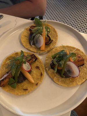 Sweet potato tacos   at Mezcla in Columbus