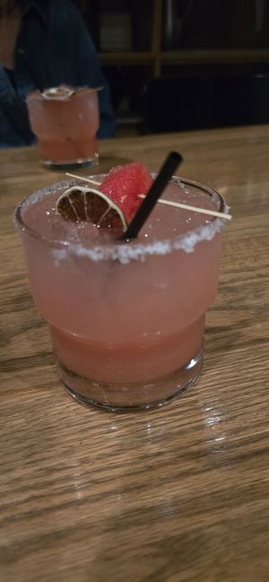 Watermelon Margarita with Jalapeño infused tequila at Gather in Omaha
