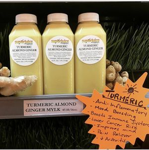 TURMERIC ALMOND GINGER MYLK  at SuperJuice Nation in Ridgewood