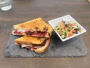 Marionberry-habanero jam and brie panini  at Let it Brie in Fullerton