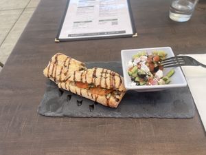 Caprese panini with rebels tomato herb fromage  at Let it Brie in Fullerton