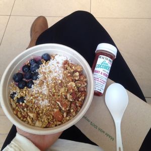 Full of energy for the next hours :)) Açaí Bowl and Root and Berry Shot! at Cocobeet in Boston