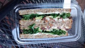 Avocado, hummus and kale sandwich at Cocobeet in Boston