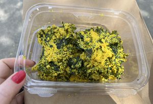 Kale chips, not cheap but really good!   at Cocobeet in Boston