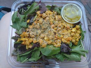 Curried chickpea salad at Cocobeet in Boston