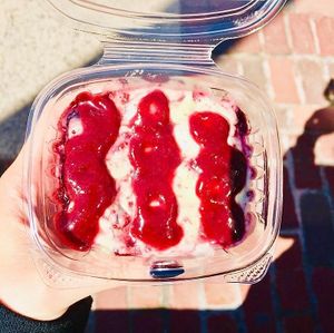 Raw vegan blueberry cheesecake.  at Cocobeet in Boston