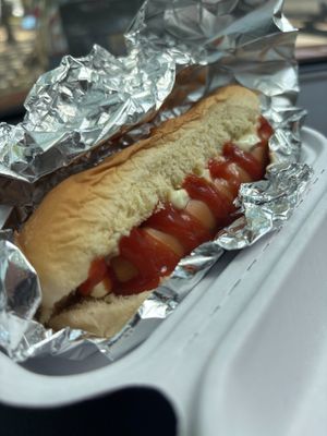 Vegan dog.  I brought my own vegan mayo.  They do not have vegan mayo. at King Dogs in Mobile
