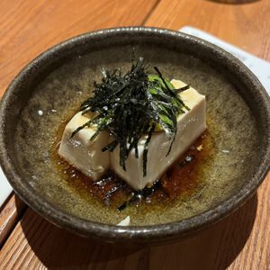 silken tofu with avocado  at Kikusan in Hong Kong Island