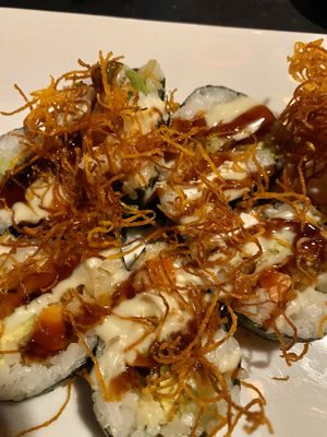 The Pink Campfire with the fire on the side at Sticky Rice in Washington