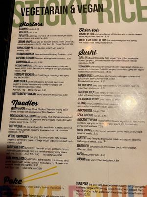 New vegan/vegetarian menu at Sticky Rice in Washington
