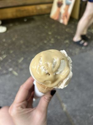 Hazelnut ice cream with almondd milk  at Tribeca Ice Cream in Berlin
