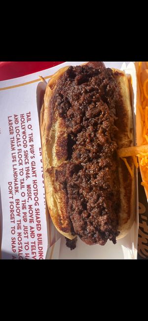 Vegan hot dog  at TAIL O' THE PUP in West Hollywood