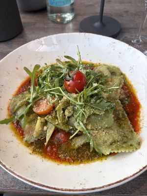 Vegane Ravioli  at Bastei Restaurant in Bonn
