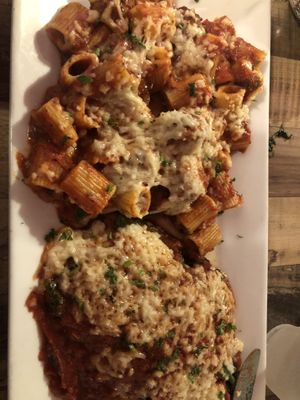 Luigi’s “Old School” pasta and eggplant dish  at Mama's Restaurant and Baci Cafe in Hackettstown