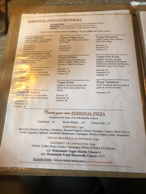 Menu 3  at Mama's Restaurant and Baci Cafe in Hackettstown