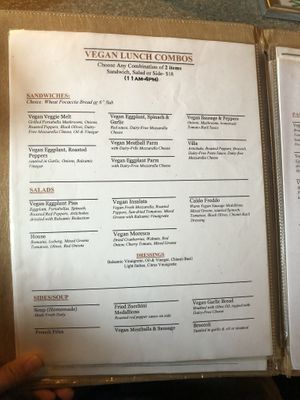 Menu 7  at Mama's Restaurant and Baci Cafe in Hackettstown