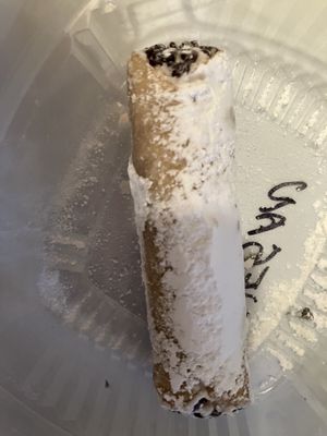 VEGAN CANOLI!!!!!!  at Mama's Restaurant and Baci Cafe in Hackettstown