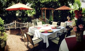 Outdoor Garden at Mama's Restaurant and Baci Cafe in Hackettstown