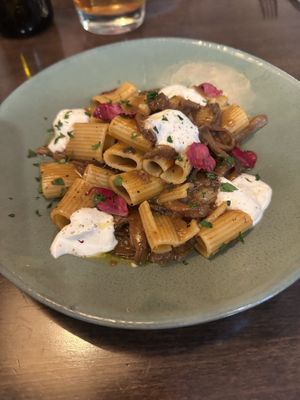 Vegan Mushroom Rigatoni ( variety of mushrooms )   at Leo in Annapolis
