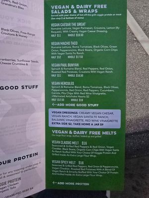 Vegan Paper Menu at Garden Monsters in Camas