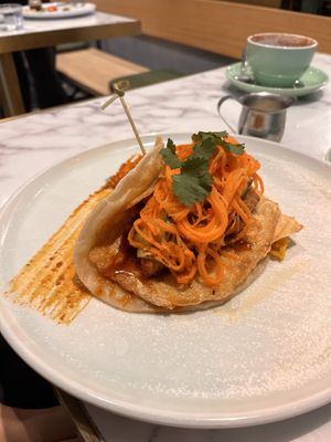 Breakfast roti   at 7th Heaven Cafe in Kirrawee