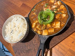 Avocado mapo tofu at Preserve in Taipei
