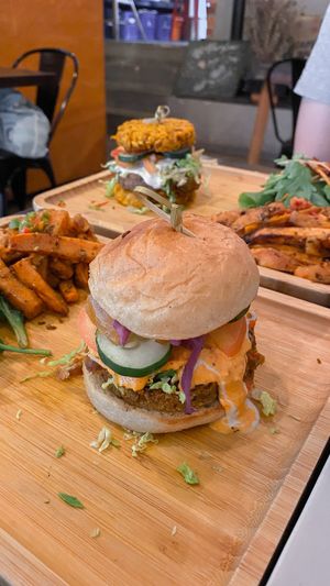 Look at that burger!  at Afterglow by ANGLOW in Central Singapore