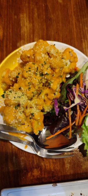 Cauliflower something. The tangy  salad dressing is good at Afterglow by ANGLOW in Central Singapore