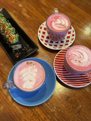 Non- caffeine. pink latte.  at Afterglow by ANGLOW in Central Singapore