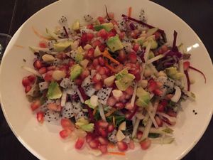 Dragonfruit pomegranate salad at Afterglow by ANGLOW in Central Singapore