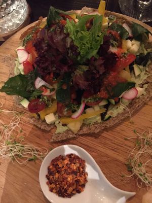 Raw pizza at Afterglow by ANGLOW in Central Singapore