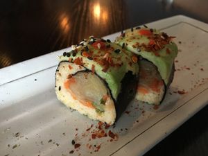 AFTERGLOW AVOCADO KIMCHI ROLLS
almond sushi 'rice' with homemade 7 days aged kimchi with avocado at Afterglow by ANGLOW in Central Singapore