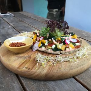 Raw pizza at Afterglow by ANGLOW in Central Singapore