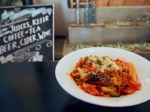 Spicy Asian noodles at Afterglow by ANGLOW in Central Singapore