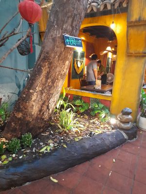 Open aired dining area at RÊU Green Kitchen in Ho Chi Minh City