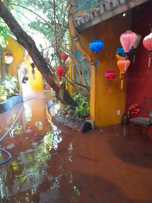 Big garden at RÊU Green Kitchen in Ho Chi Minh City