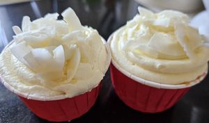 Lime & coconut cupcakes at Coffee Chameleon  in Sandown