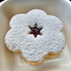 Jam and cream shortbread sandwich at Coffee Chameleon  in Sandown