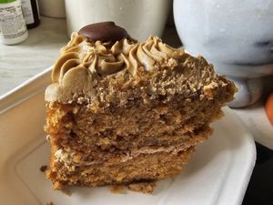 Salted caramel cake at Coffee Chameleon  in Sandown
