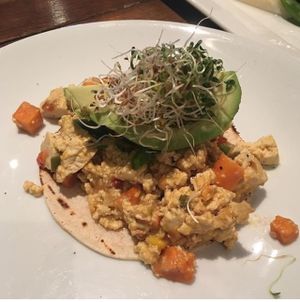 Sweet potato tofu scramble at Nosh Eatery and Tap in Saskatoon